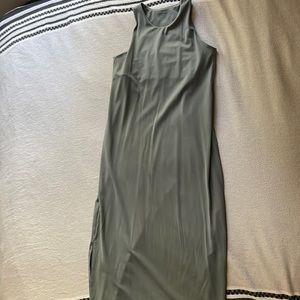 REi sage midi dress with slit